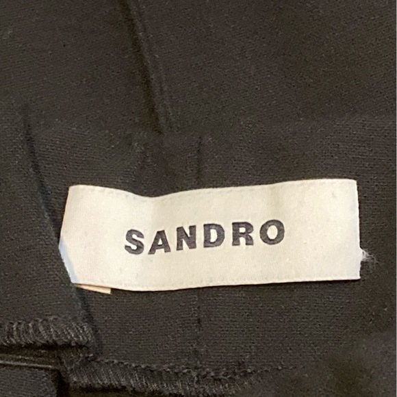 NWT Sandro Black Slit Hem Pants - Sz S US (Sz 36 EU) - Picture 8 of 12